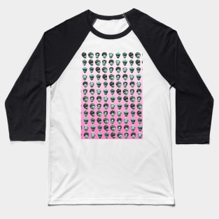 BTS (Bangtan Sonyeondan) FUNNY DERP FACE GRADIENT PINK AND BLUE Baseball T-Shirt